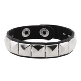Regan 1 Row Silver Studded Alternative Gothic Punk Rock Grunge Occult Wristband