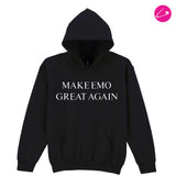 Make Emo Great Again Alternative Emo Punk Gothic Rock Funny Graphic Print Hoodie