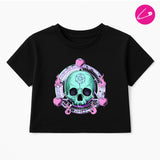 Black Magic Alternative Gothic Punk Rock Skater Grunge Occult Metal Emo Crop Top