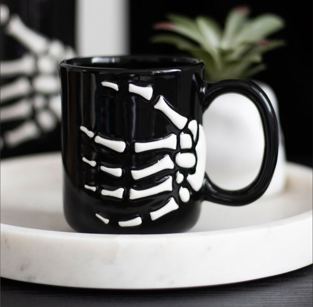 Skeleton Hand Mug Gothic Ceramic Coffee Cup