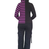 Banned Apparel Purple Black Striped Shiori Cat Ears Hoodie