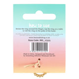 Anti-Anxiety Stress Relief Fidget Ring – Adjustable Spinner Beads for Calm, Focus & Meditation (Gold)