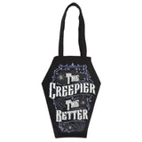 The Creepier The Better Coffin-Shaped Polycotton Tote Bag – Gothic Alternative Tote