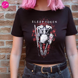 Official Sleep Token The Love You Want Black Emo Punk Alt Crop Top