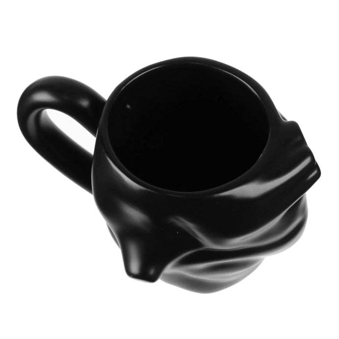 Killstar Black Heart Sculpted Mug  Gothic Ceramic Coffee Cup  Dark Homeware