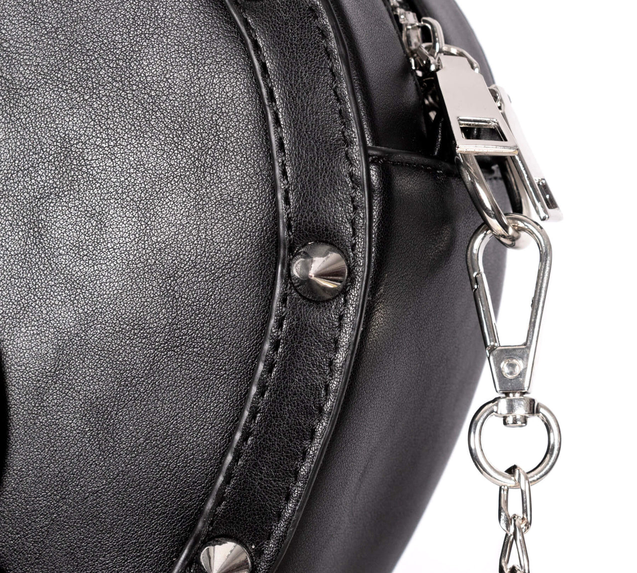 Heartless Clothing Pentahaunt Love Bag Gothic Heart-Shaped Crossbody with Spikes & Pentagram