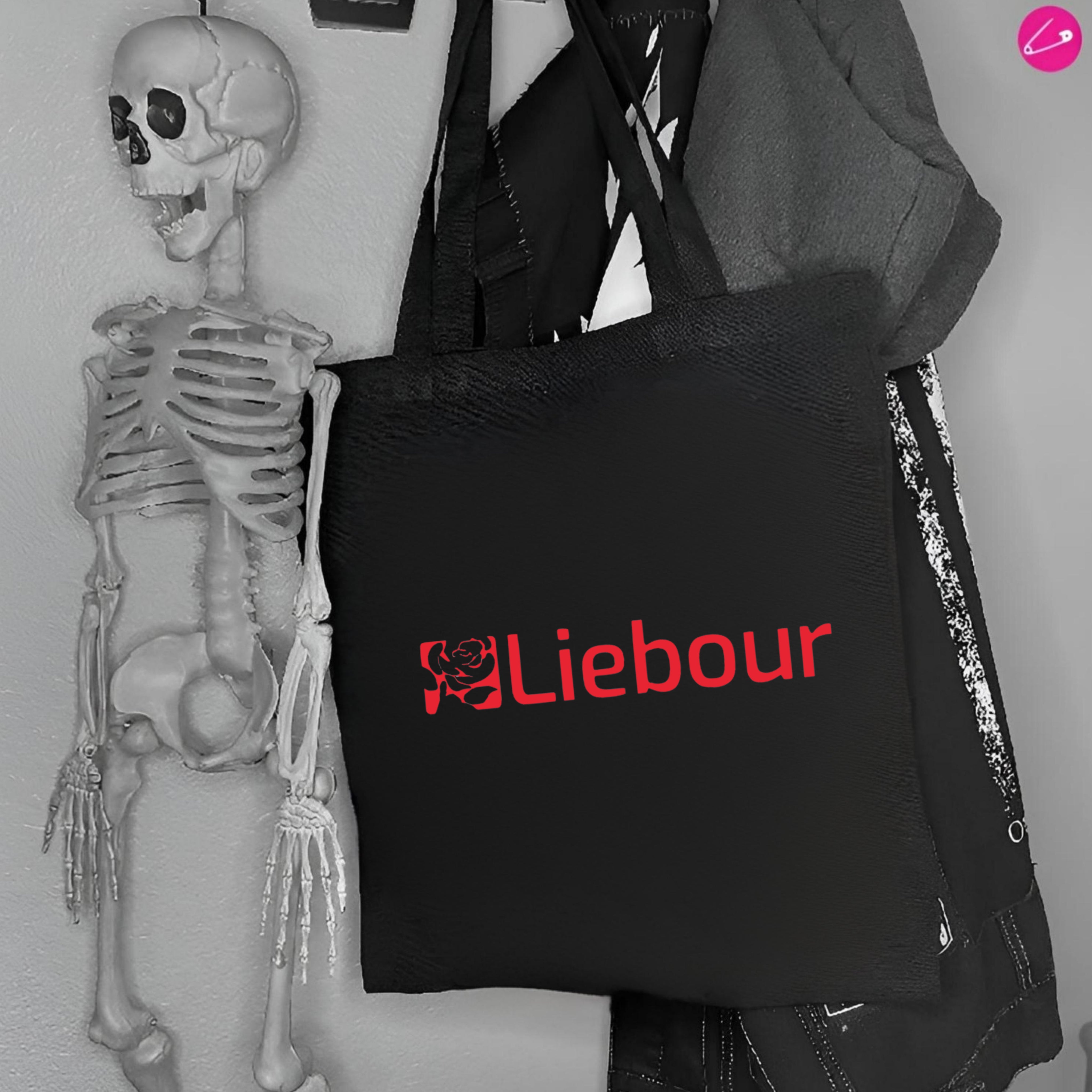 Liebour Black Tote Bag