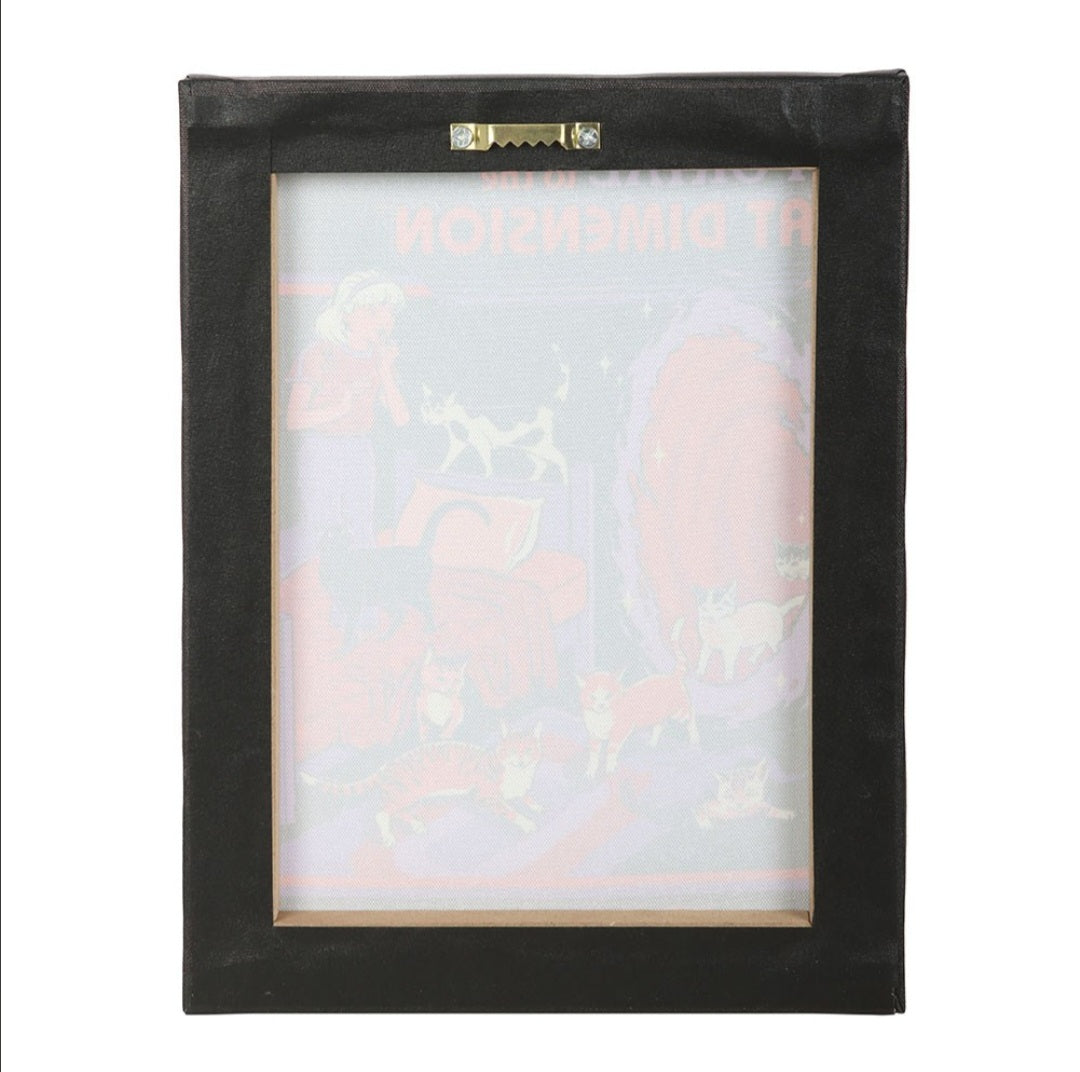 Steven Rhodes “The Cat Dimension” Canvas Plaque – 19 x 25cm Wall Plaque Art