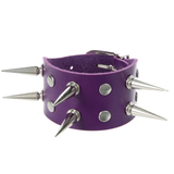 Ripley Purple Double Spike Studded Alternative Gothic Punk Rock Grunge Wristband
