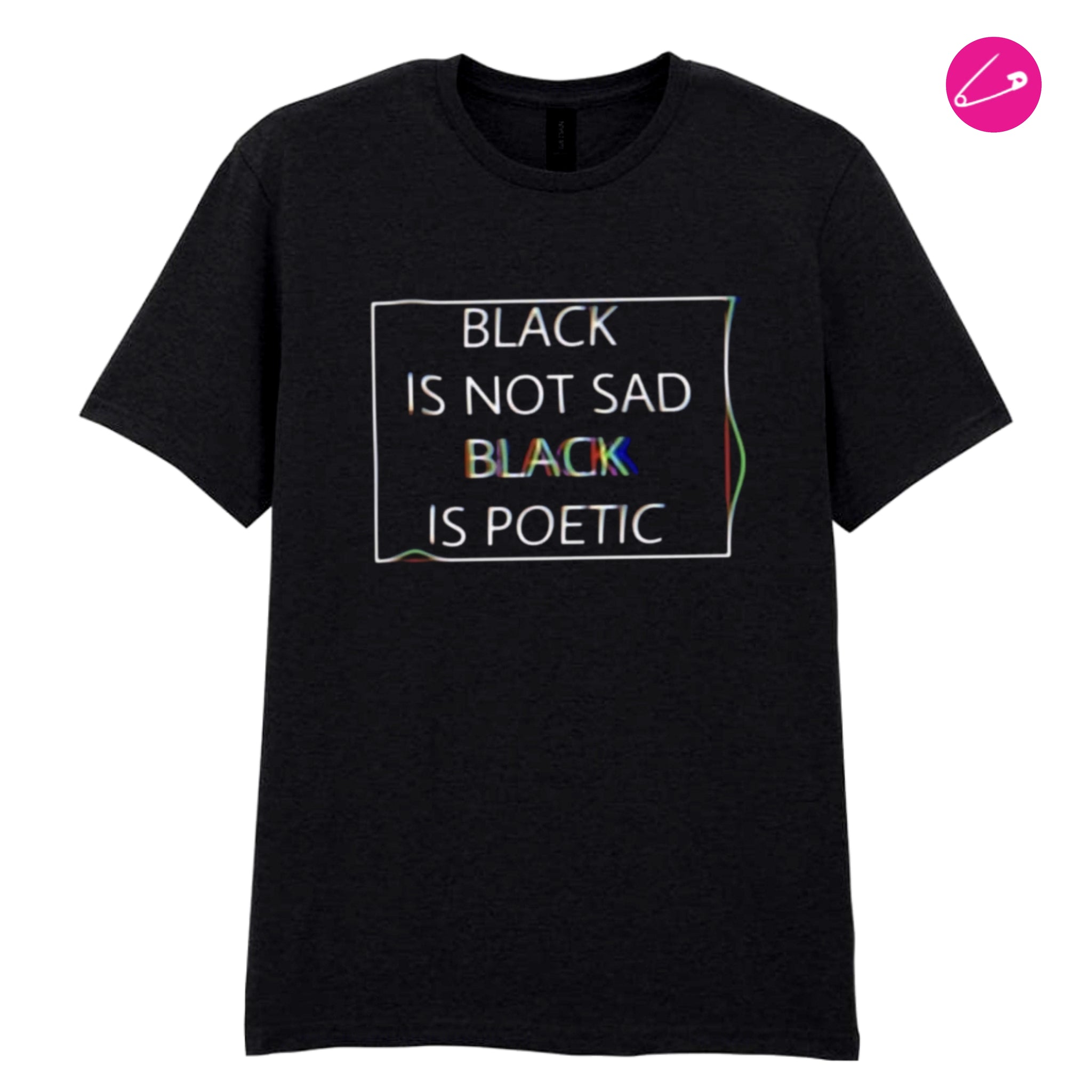 Black Is Not Sad Black Is Poetic Dark Gothic EGirl Rock Black Emo Goth TShirt