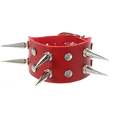 Ripley Red Double Spike Studded Alternative Gothic Punk Rock Grunge Wristband