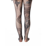 Poizen Industries Alt Black Serpent Tights Emo Punk Grunge