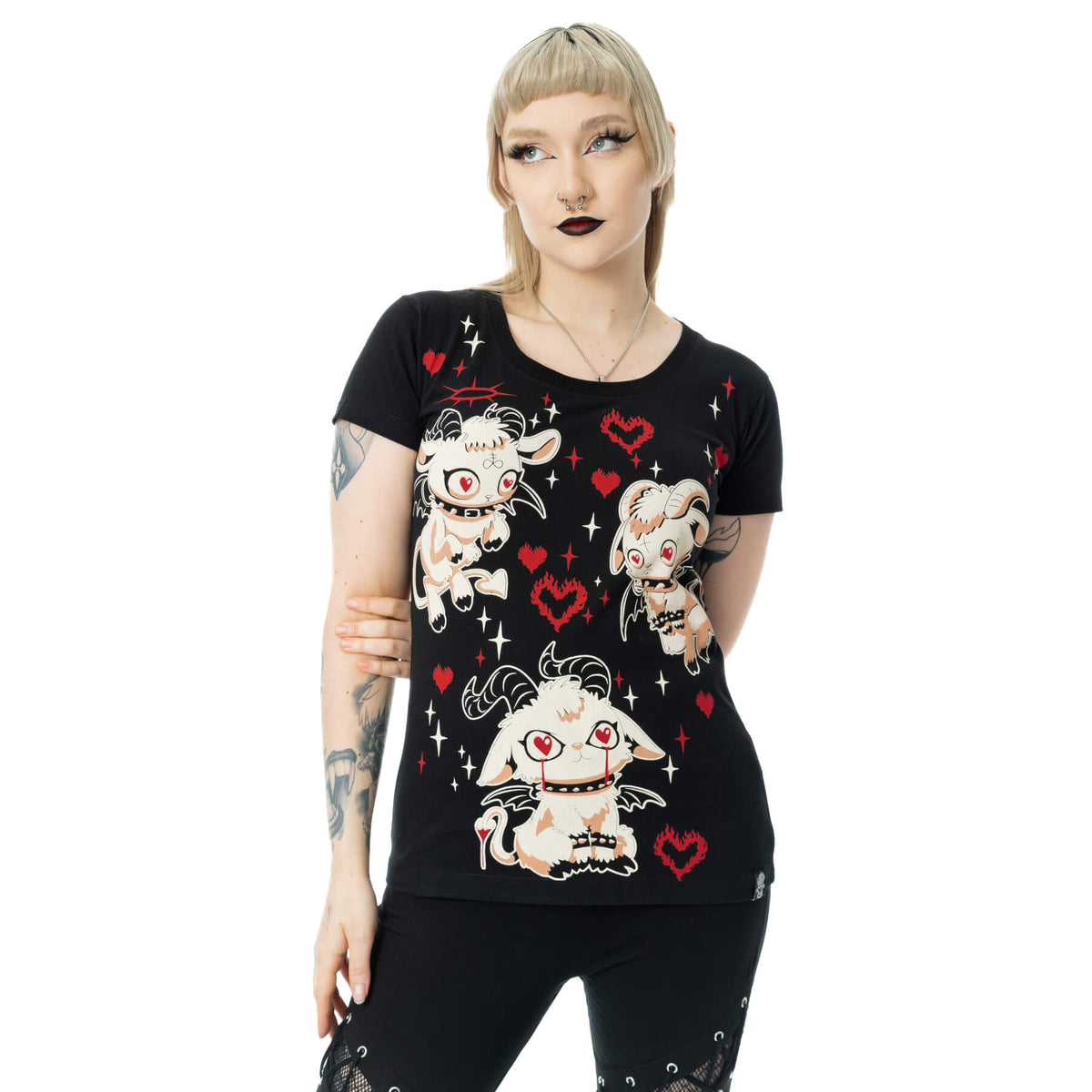 Cupcake Cult Starbleat T-Shirt Women's Alternative Goth Emo Punk Top