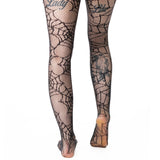 Poizen Industries Alt Black Web Weaver Tights Emo Punk Grunge